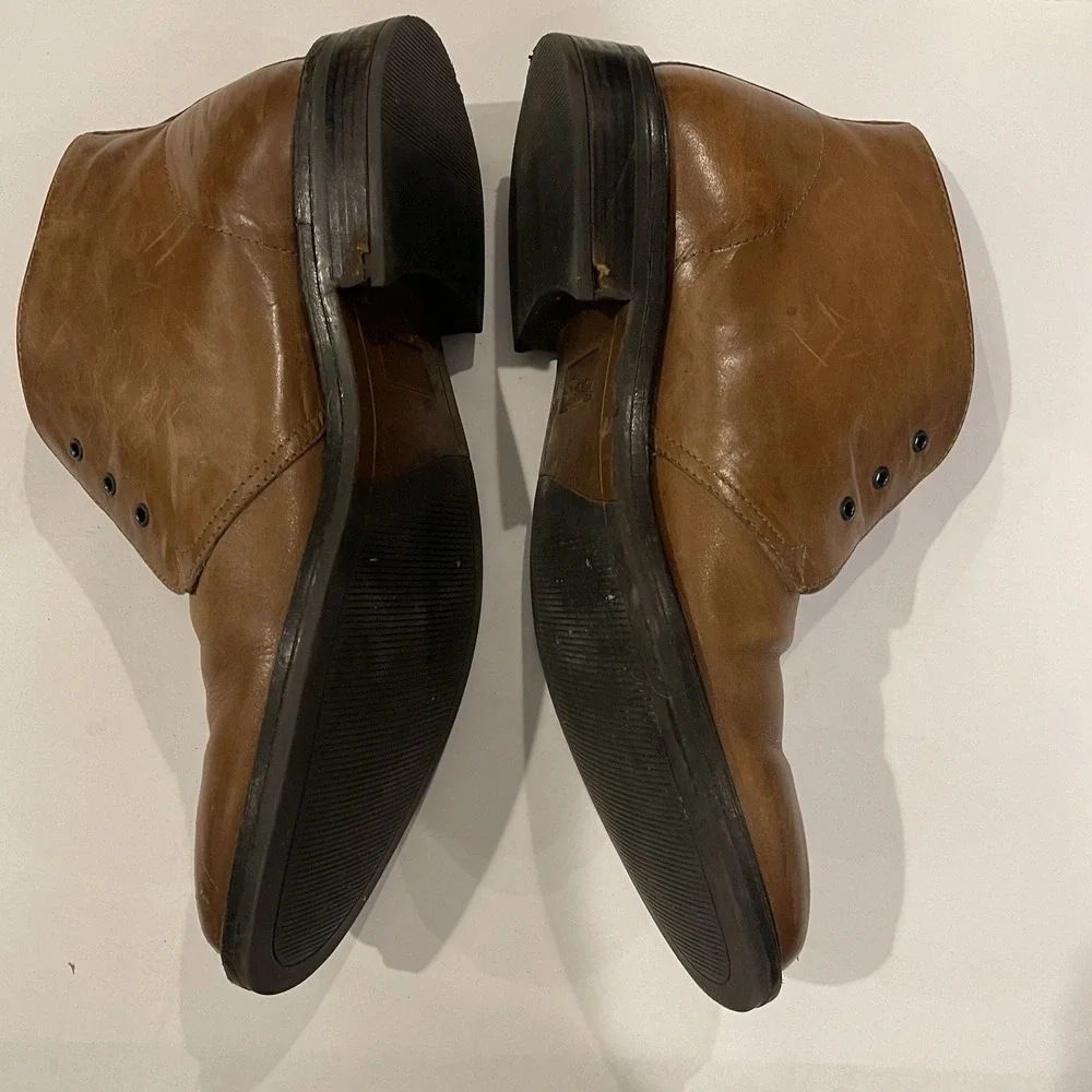 Alfani Lombard Brown Leather Chukka Boots Men's Size 9M Casual‎ Work